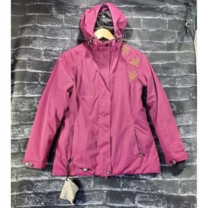 Polar Edge Ski Jacket Womens Small Hooded Gold Series Snow Waterproof Coat